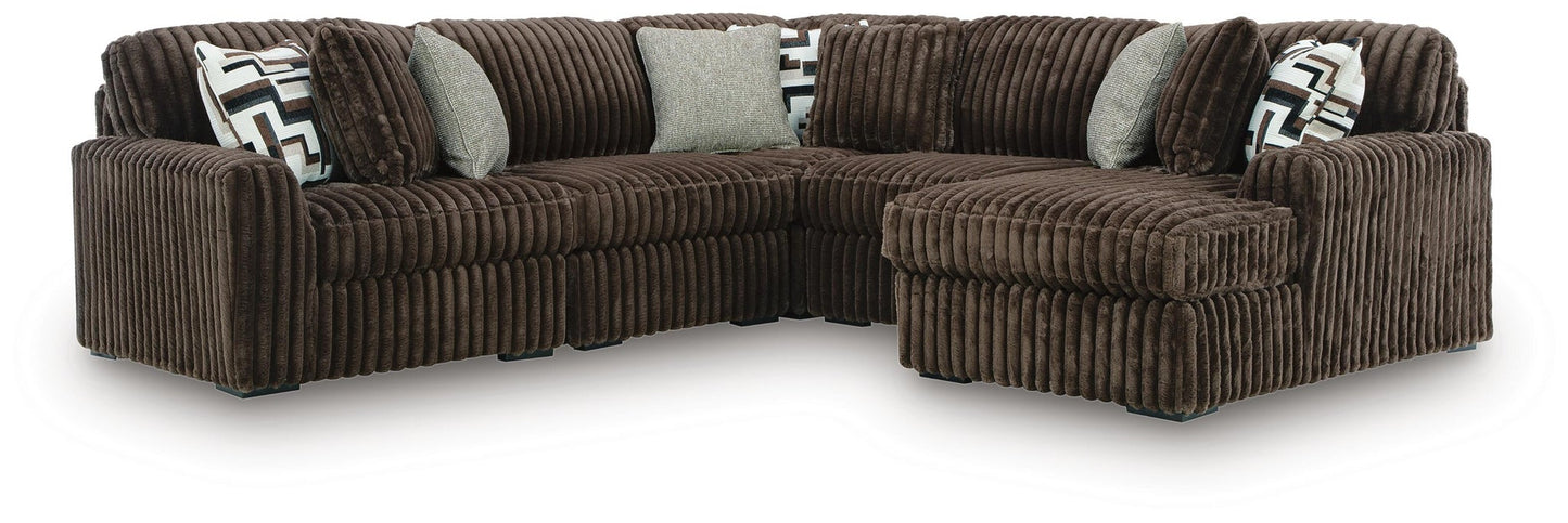 Midnight-Madness 5-Piece Sectional with Chaise