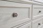 Robbinsdale California King Panel Bed with Mirrored Dresser