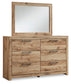 Hyanna Full Panel Bed with 2 Side Storage, Dresser, Mirror, Chest and Nightstand