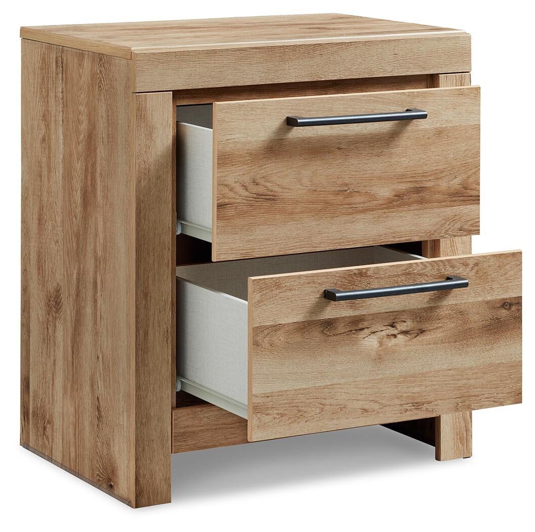 Hyanna Twin Panel Bed with 2 Side Storage, Dresser, Mirror and Nightstand