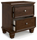 Danabrin Twin Panel Bed with Mirrored Dresser and Nightstand
