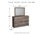 Ralinksi Twin Panel Bed with Mirrored Dresser