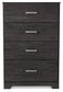 Belachime Full Panel Bed with Mirrored Dresser, Chest and Nightstand