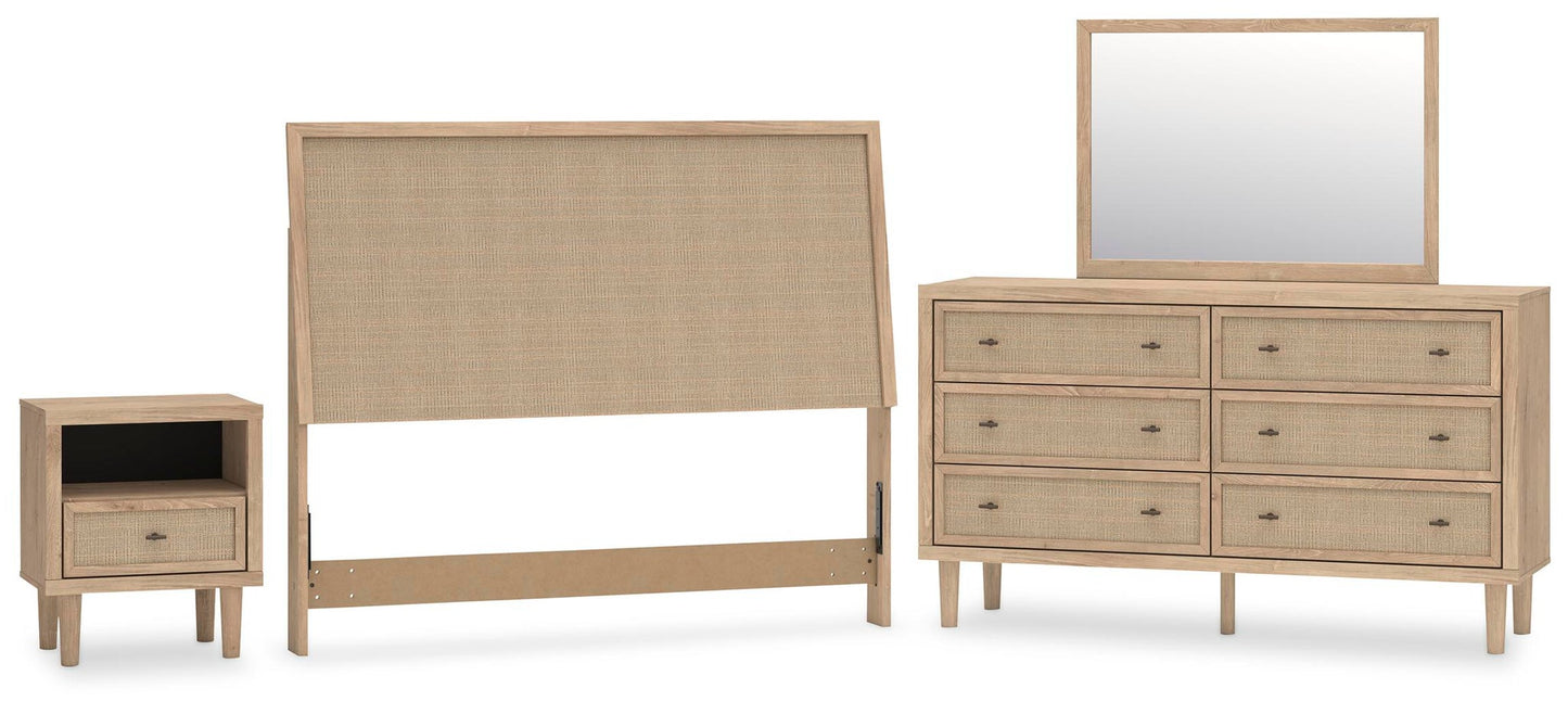 Cielden Queen Panel Headboard, Dresser, Mirror and Nightstand