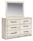 Lawroy King Panel Storage Bed, Dresser, Mirror and Nightstand