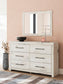 Lawroy King Panel Bed with Storage, Dresser, Mirror, Chest and Nightstand
