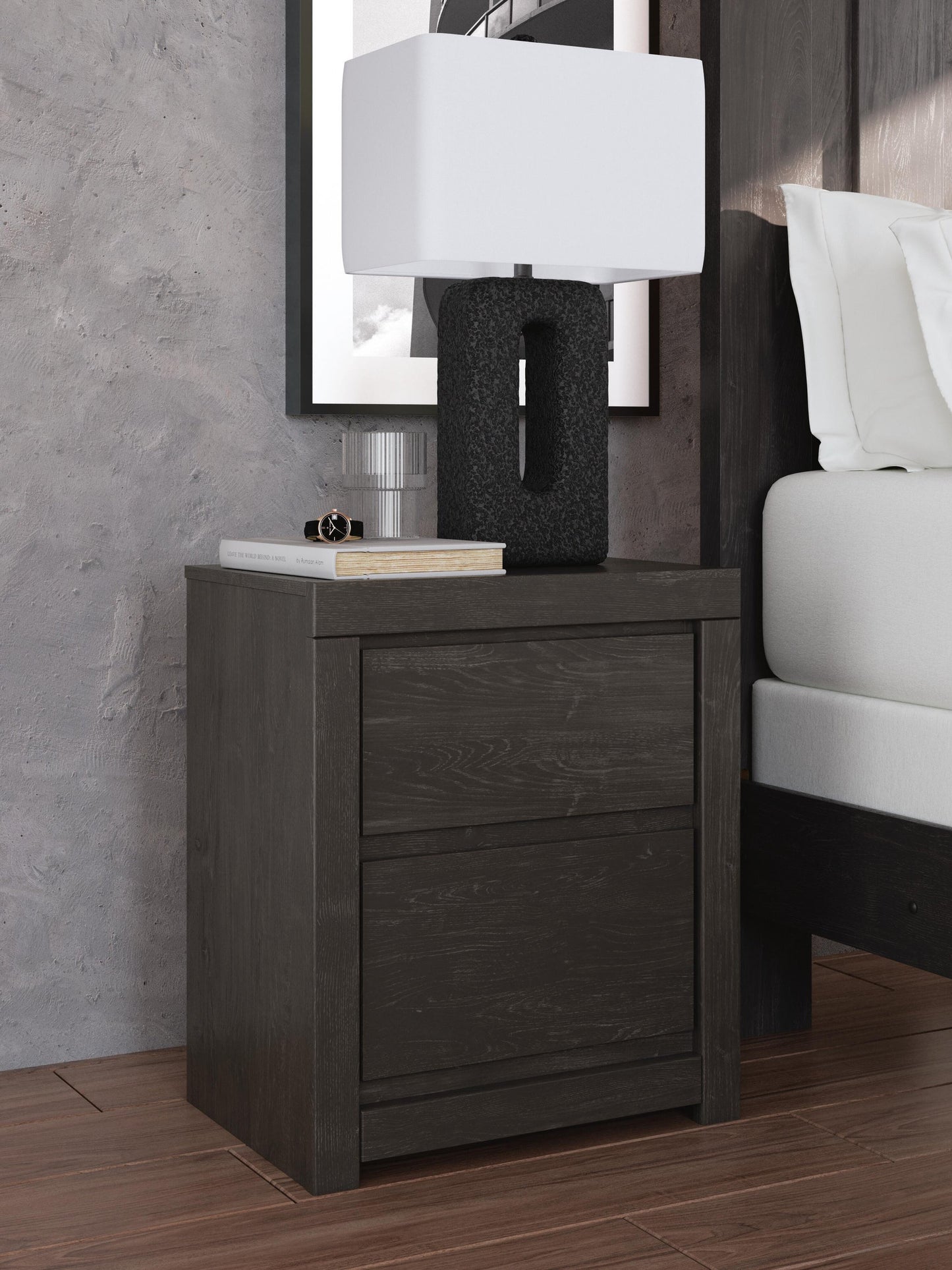 Fraluna King Panel Bed, Dresser, Mirror, Chest and Nightstand
