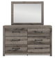 Graystorm Twin Panel Bed, Dresser, Mirror and Nightstand