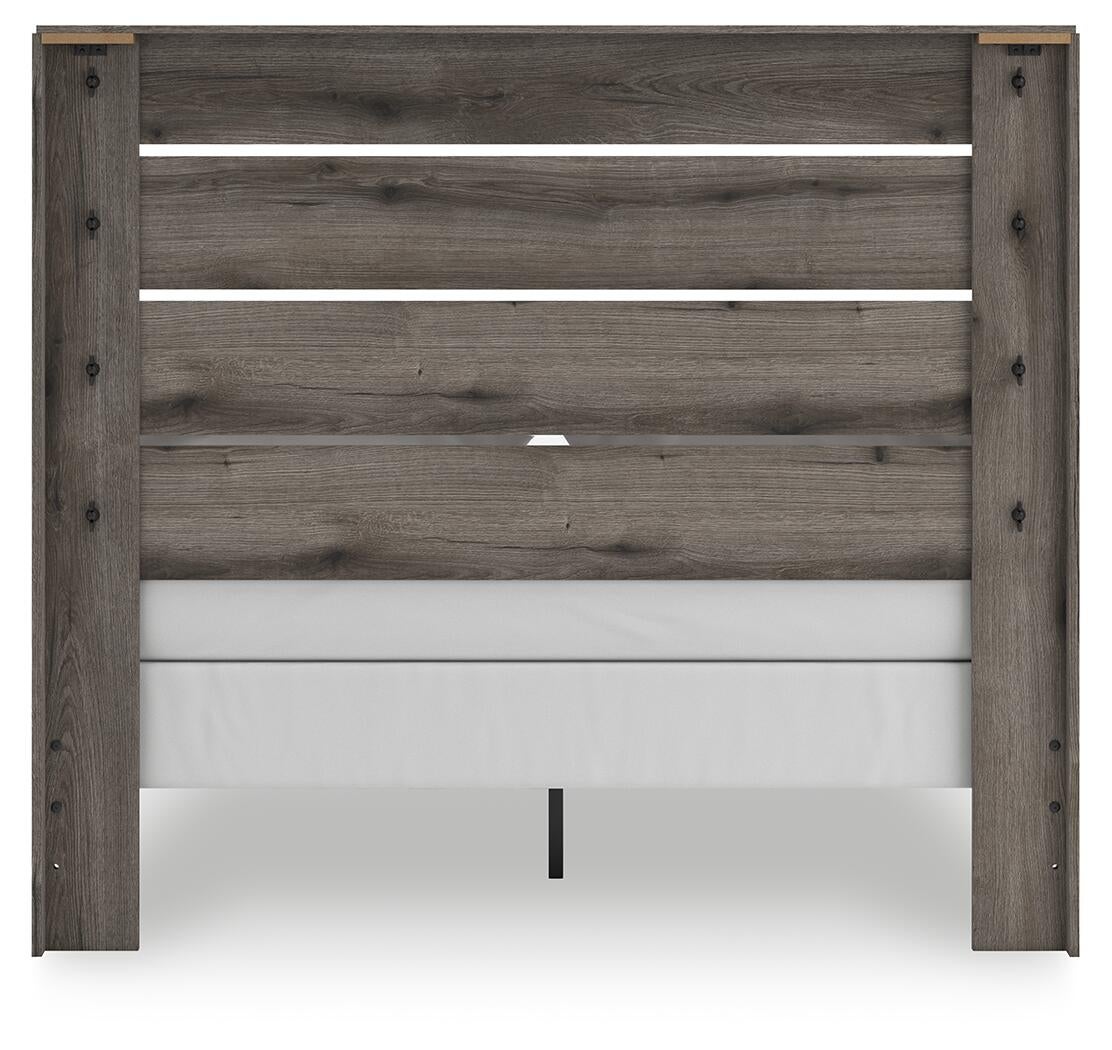Graystorm Queen Panel Bed, Dresser, Mirror, Chest and Nightstand