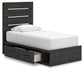 Hollivern Twin Panel Storage Bed, Dresser, Mirror, Chest and Nightstand