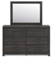 Hollivern Full Panel Storage Bed, Dresser, Mirror and Nightstand