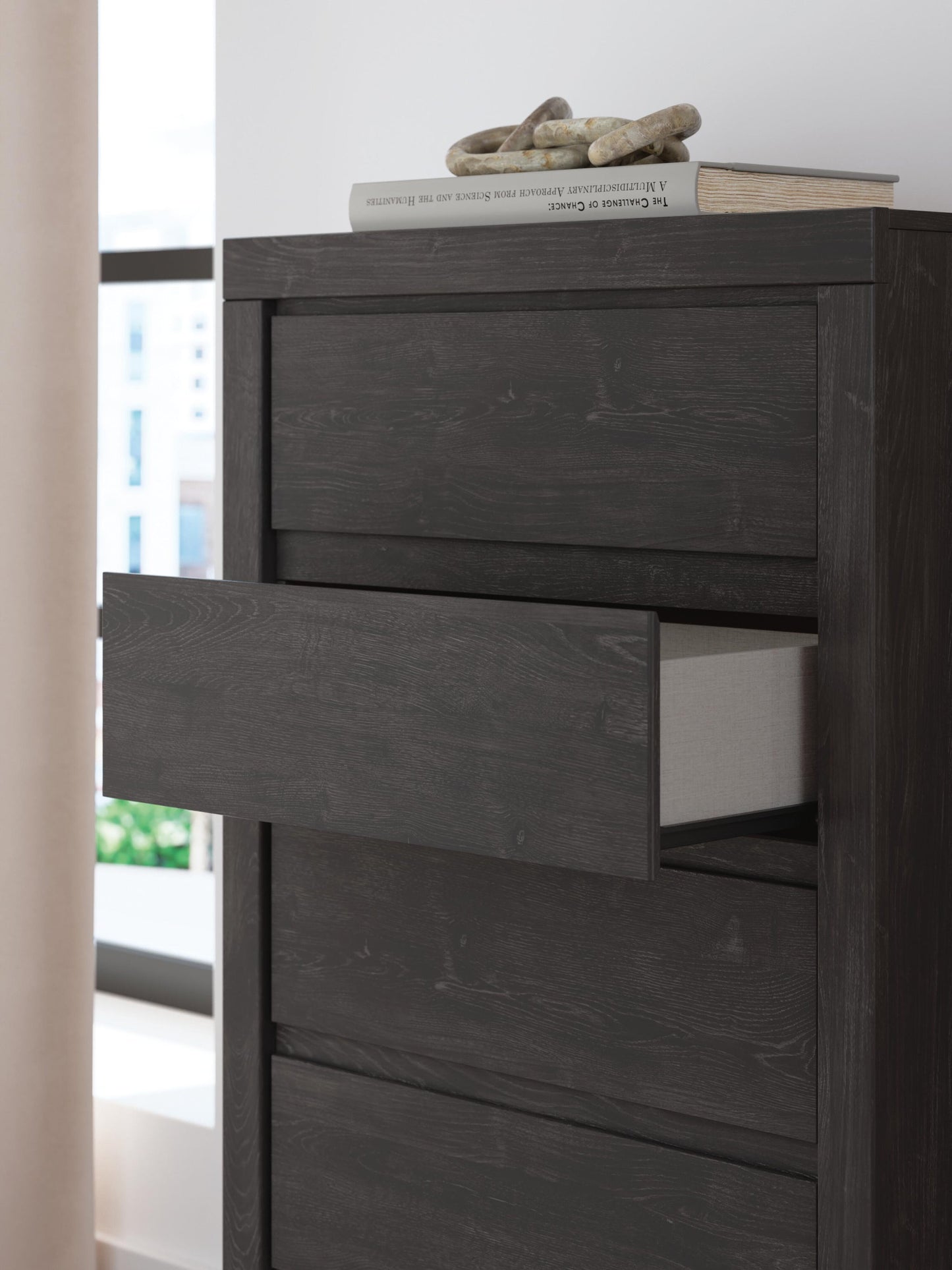 Fraluna Queen Panel Bed, Dresser, Mirror, Chest and Nightstand