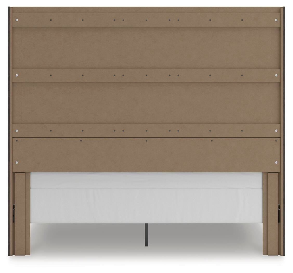Fraluna King Panel Storage Bed, Dresser, Mirror and Nightstand