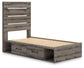 Graystorm Twin Panel Storage Bed, Dresser and Mirror