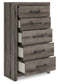 Graystorm King Panel Bed, Dresser, Mirror, Chest and Nightstand