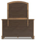 Feddinger King Panel Bed with Mirrored Dresser and Nightstand
