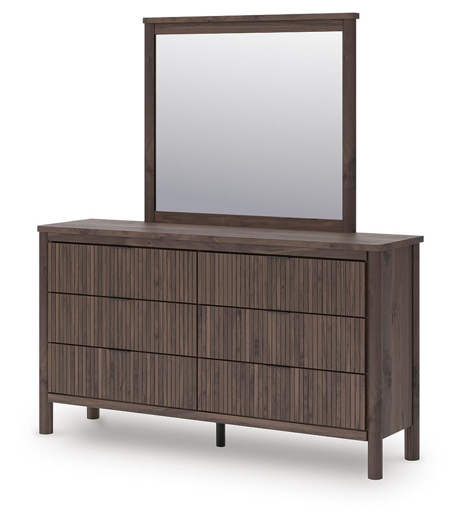 Pamytta Twin Panel Platform Bed, Dresser, Mirror, Chest and Nightstand