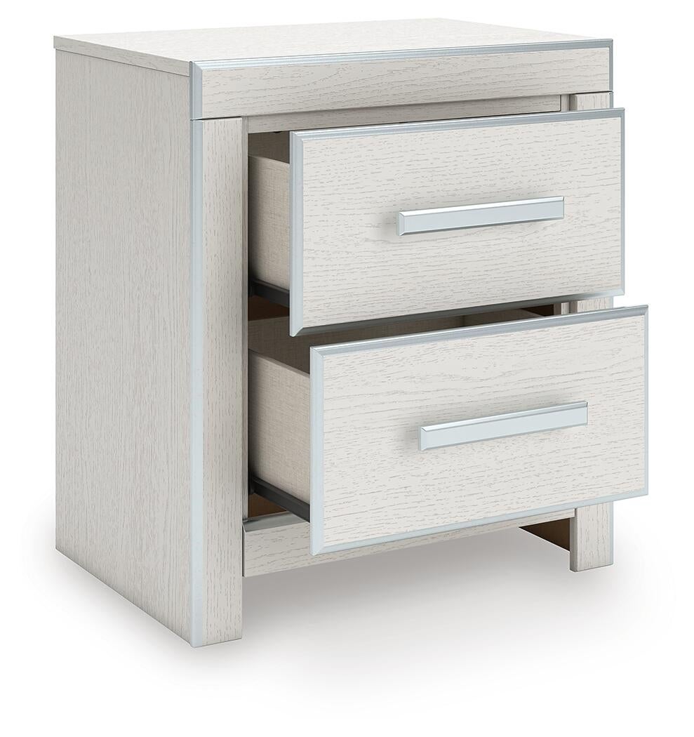 Zuraleus Queen Upholstered Panel Platform Bed, Dresser, Mirror, Chest and Nightstand