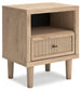 Cielden Full Upholstered Bed with Roll Slats, Dresser, Mirror and Nightstand