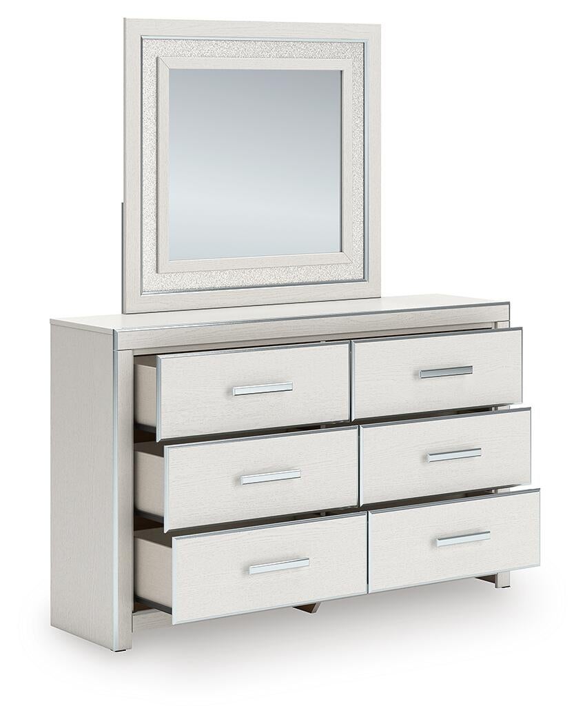 Zuraleus Queen Upholstered Bed, Dresser, Mirror, Chest and Nightstand