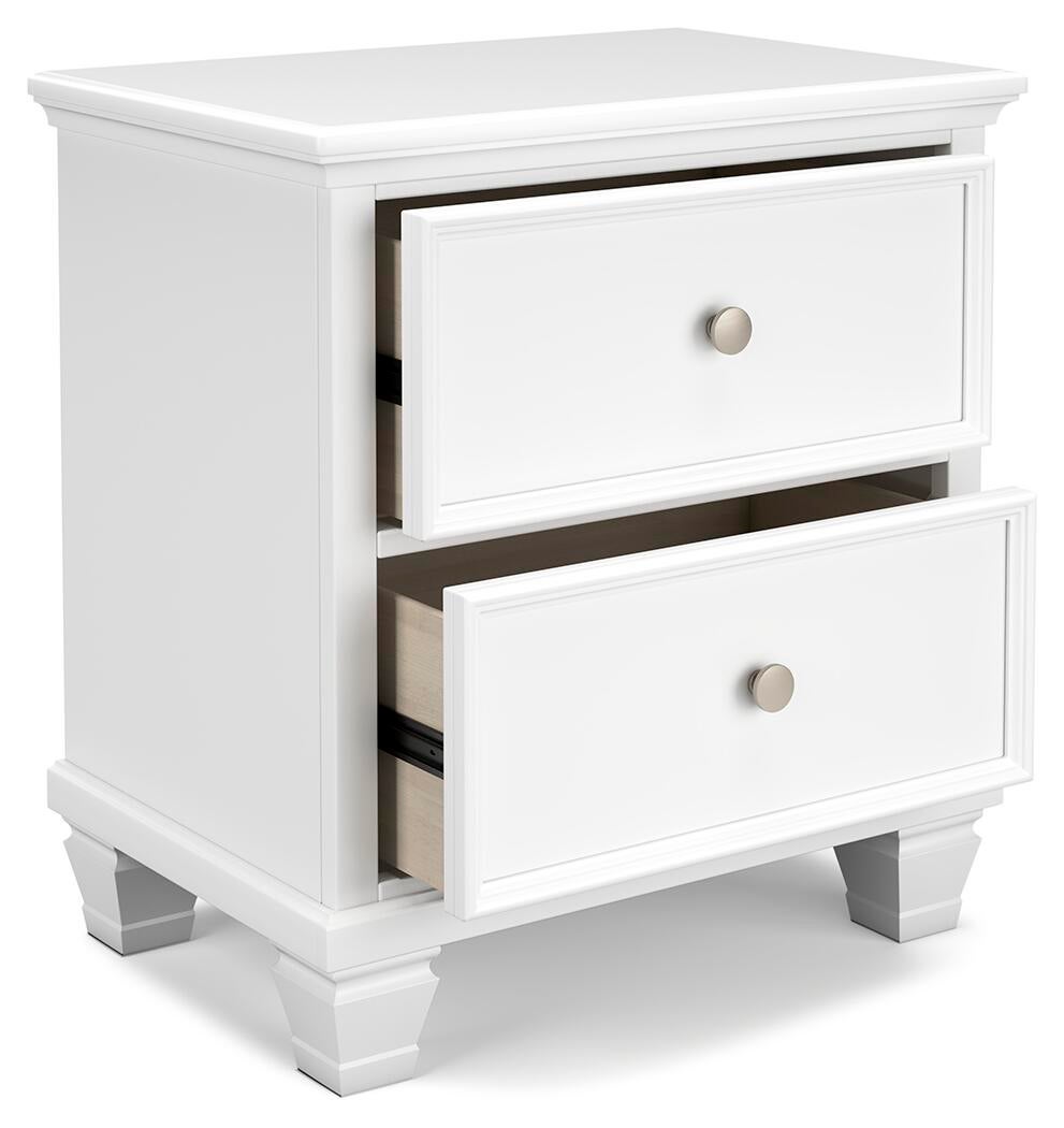 Fortman California King Panel Storage Bed, Dresser, Mirror and Nightstand